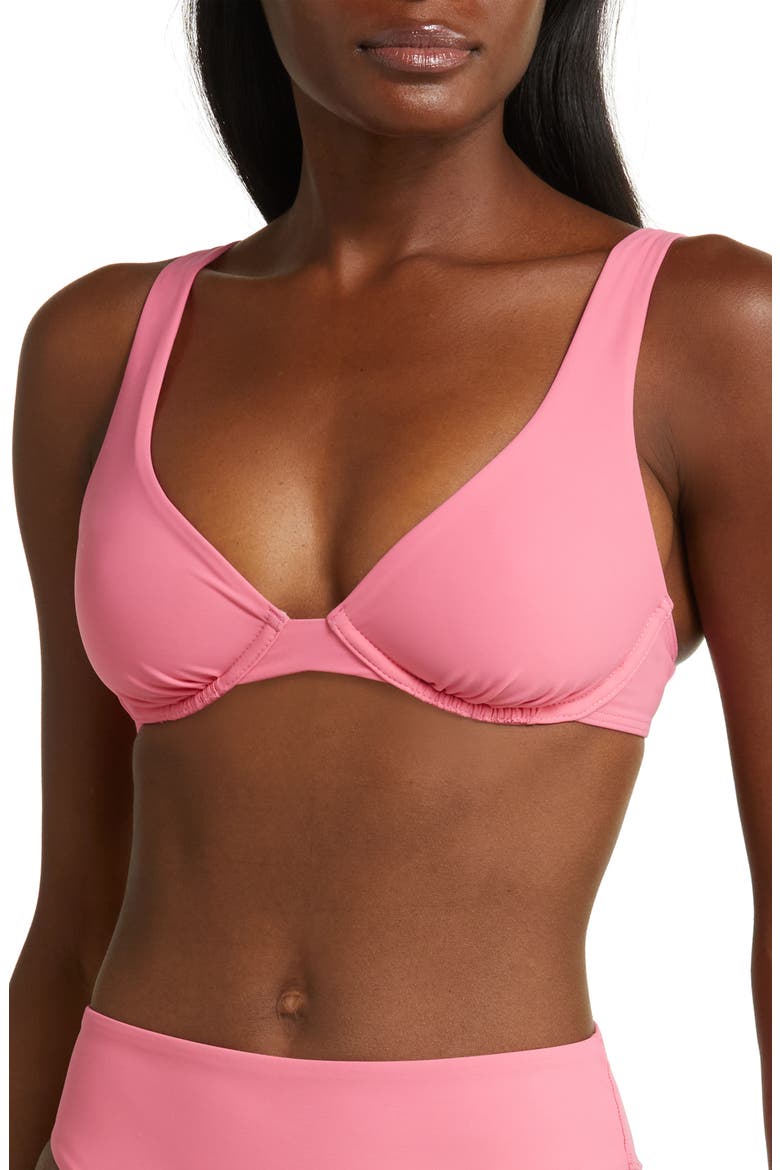 Pamela Underwire Bikini Top, Main, color, ROSE