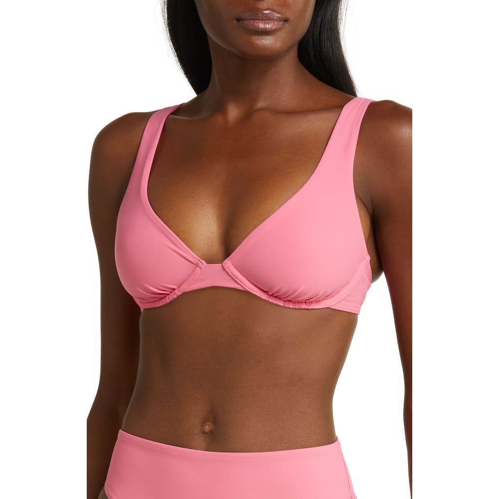 Bondi Born Pamela Underwire Bikini Top In Rose
