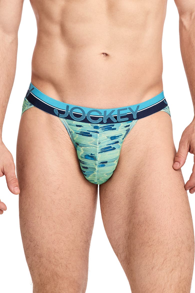 Mens Infinite Cool Microfiber Stretch String Bikini - 3 Pack, Alternate, color, Teal Camo