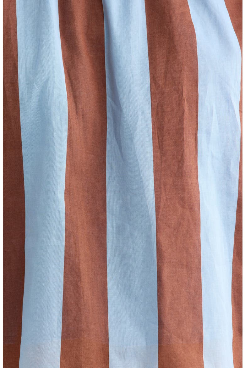 Evabelle Stripe Long Sleeve Shift Dress, Alternate, color, BROWN-BLUE