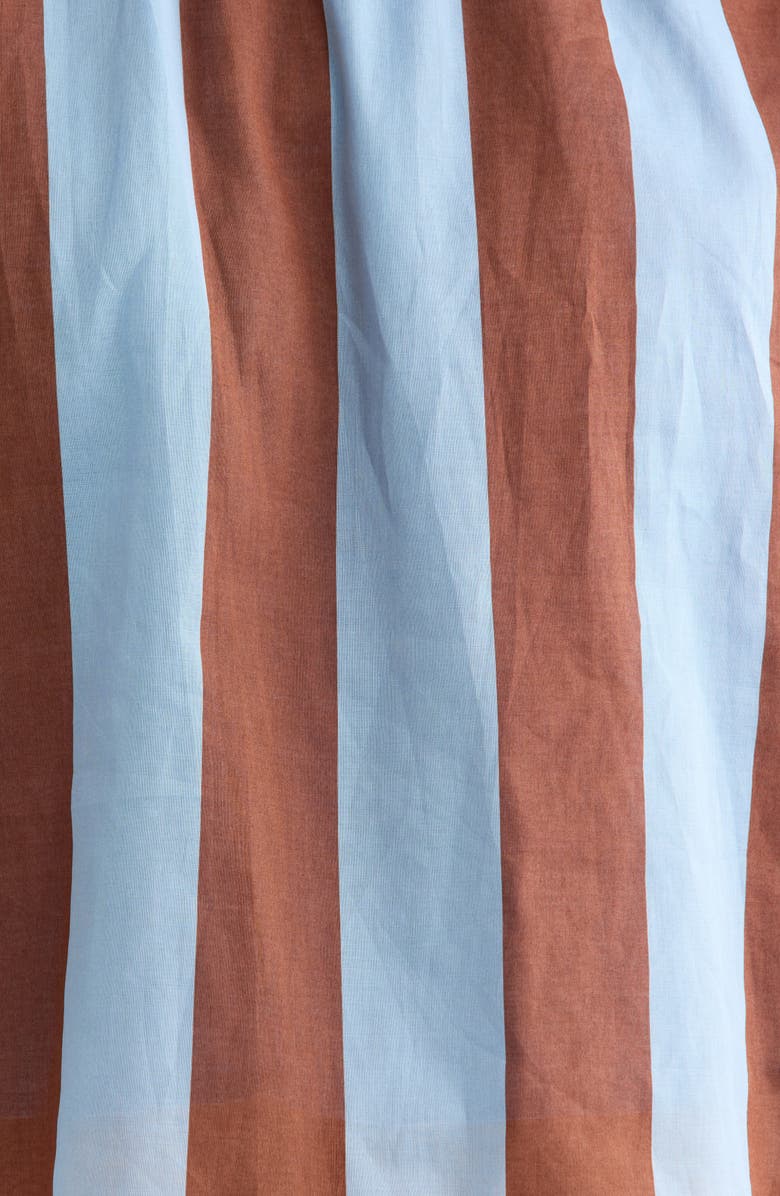 SUGARLIPS Evabelle Stripe Long Sleeve Shift Dress, Alternate, color, Brown-Blue