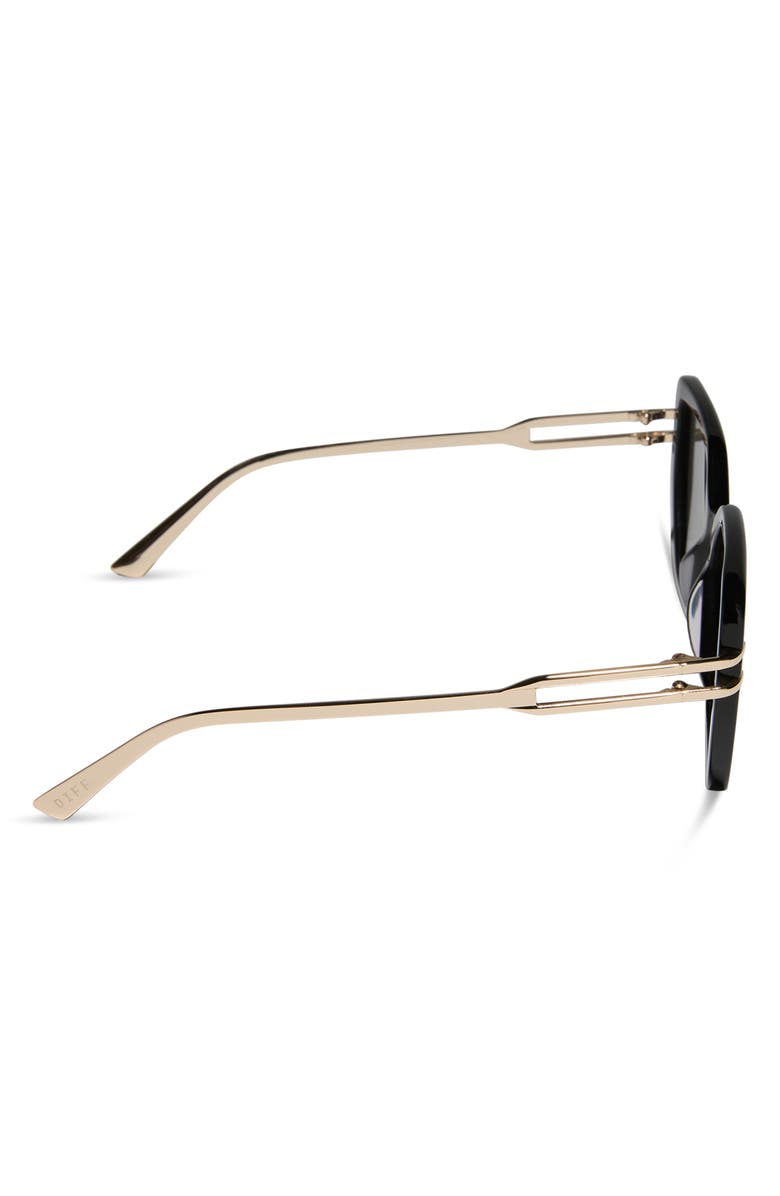 DIFF Dasha 50mm Square Sunglasses, Alternate, color, Black / Grey