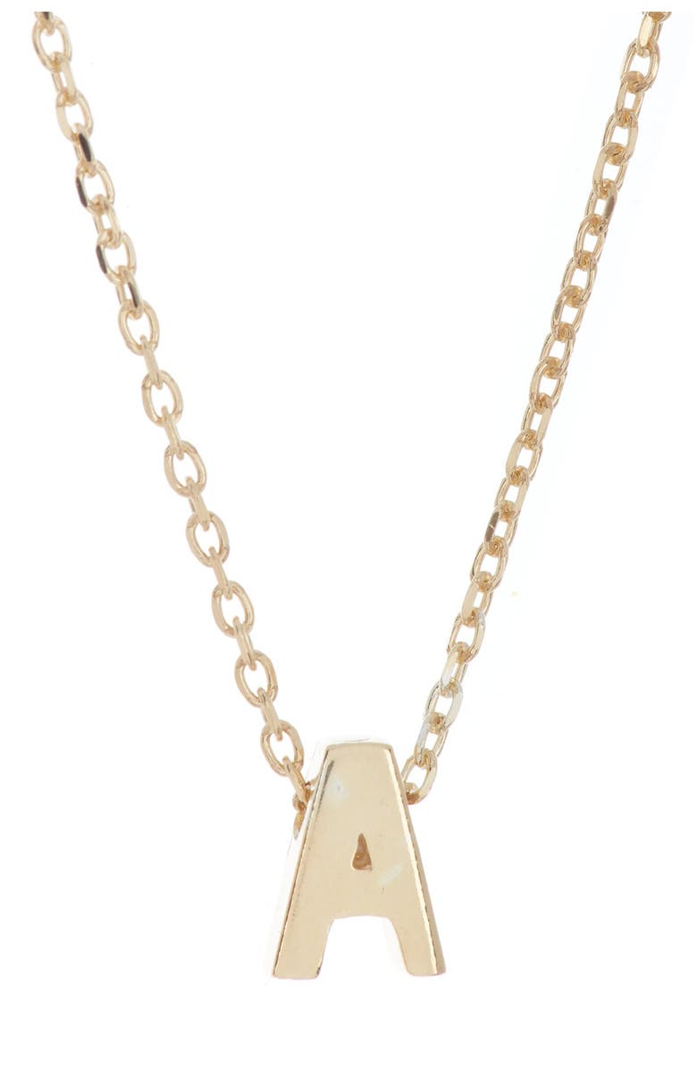 Adornia 14K Gold Plate Initial Necklace, Main, color,
