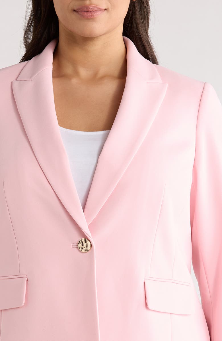 Anne Klein One-Button Jacket, Alternate, color, Rose Water