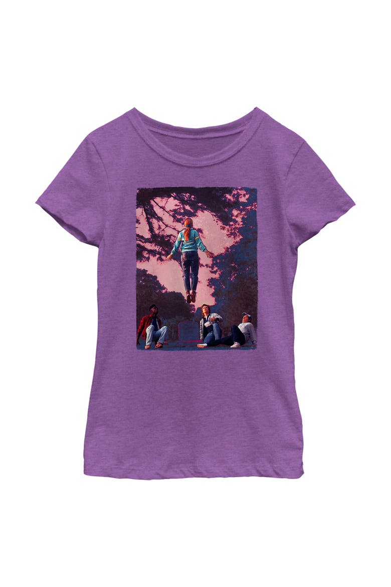 Netflix Girl's Stranger Things Running Up That Hill Graphic T-Shirt, Main, color, Purple Berry