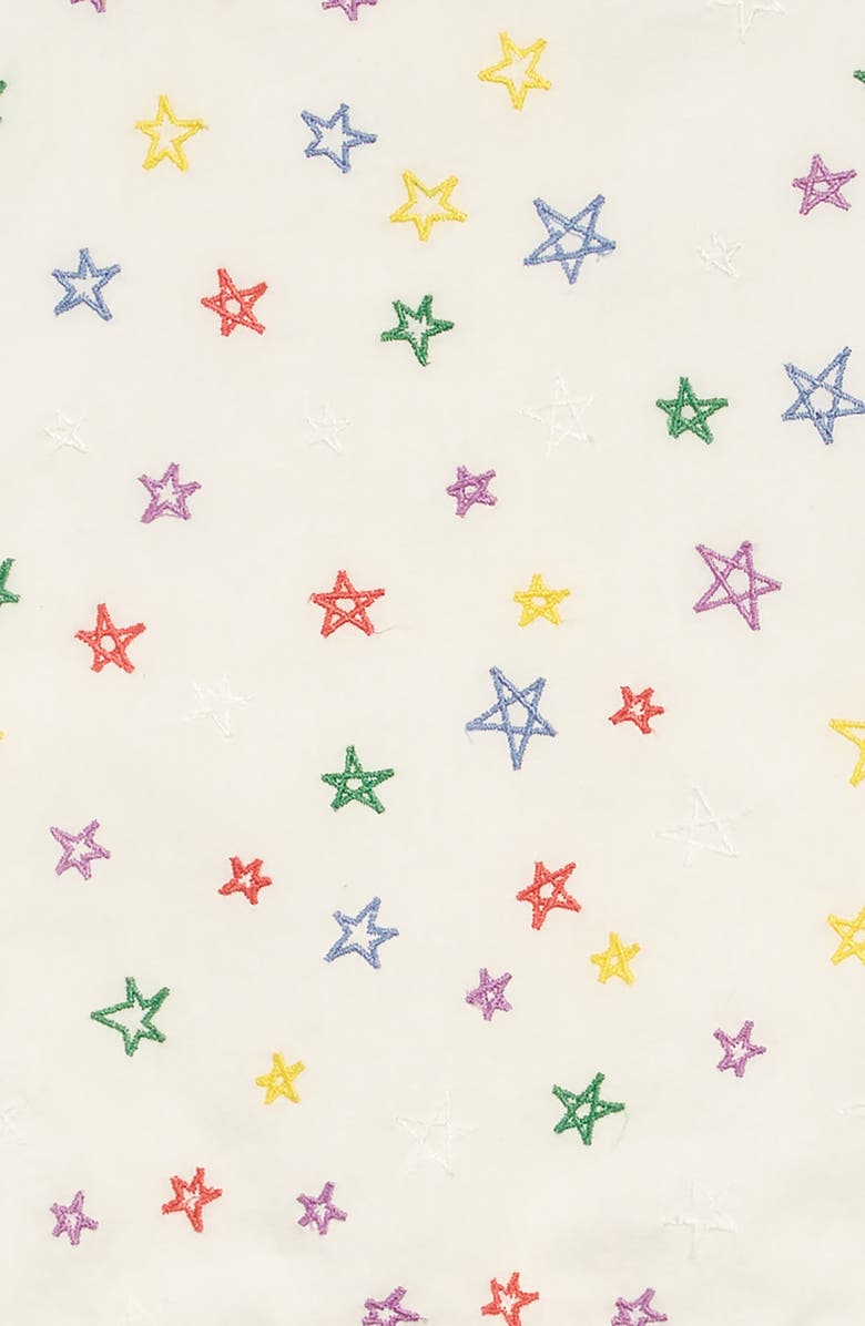 Stella McCartney Kids Stella McCartney Star Embroidered Organic Cotton Dress, Alternate, color,