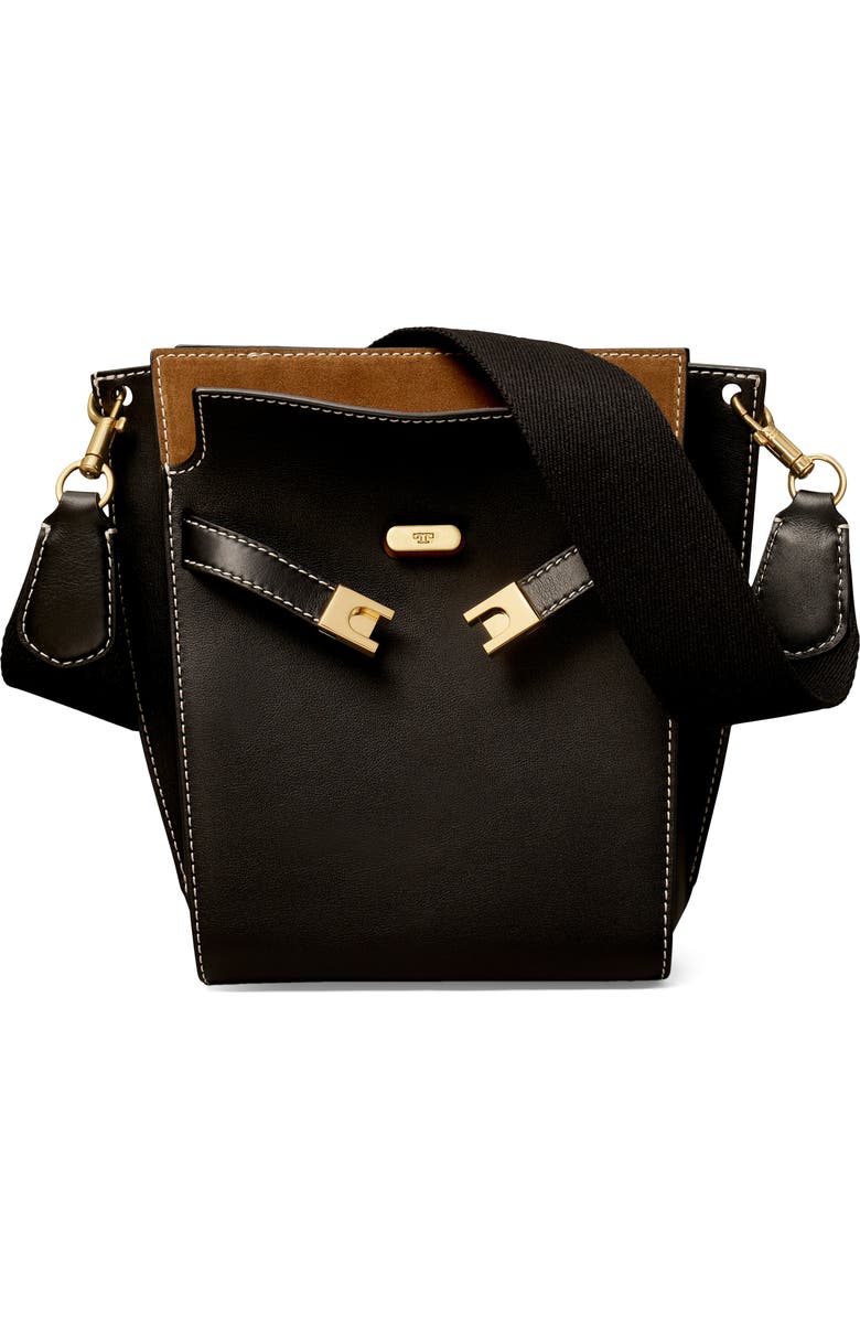 Tory Burch Lee Radziwill Leather Double Bucket Bag, Alternate, color,