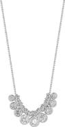 CHLOE AND MADISON Graduated CZ Shaker Pendant Necklace