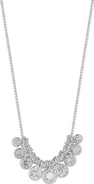 CHLOE AND MADISON Graduated CZ Shaker Pendant Necklace