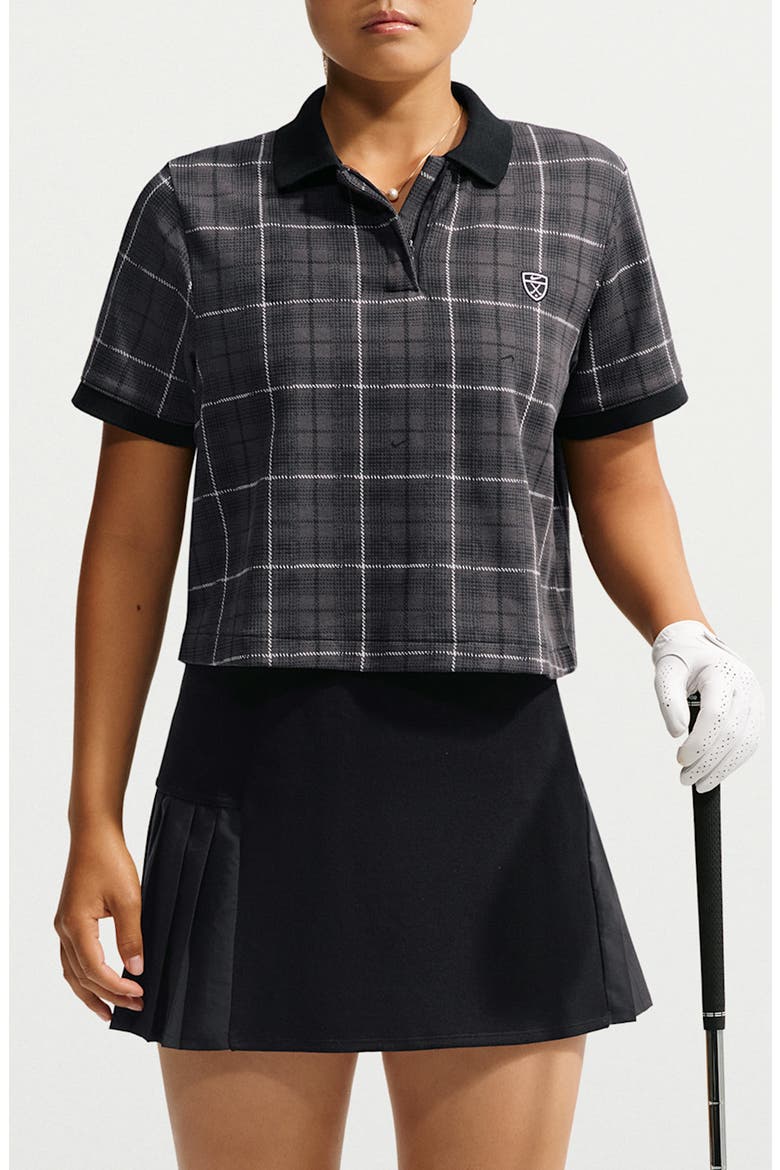 Fairway Cropped Polo, Main, color, BLACK/ WHITE