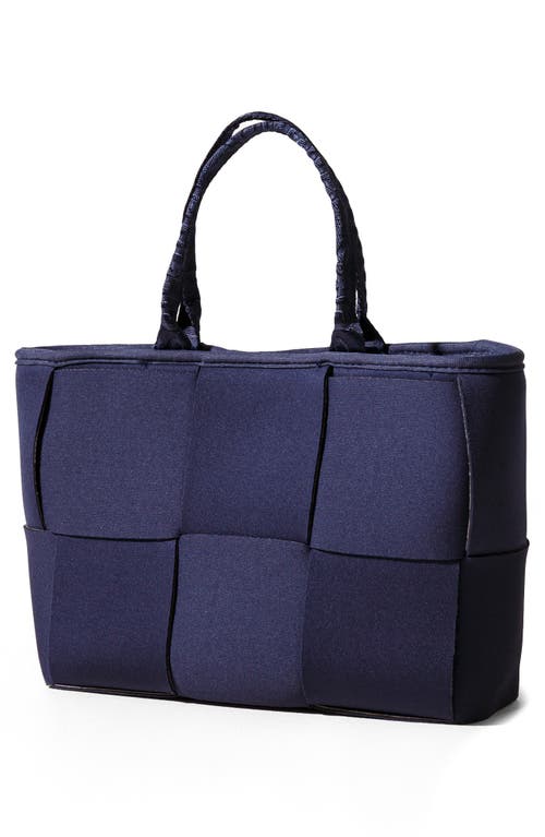 Pop Ups Brand Water Resistant Woven Neoprene Mini Tote Bag In Blue