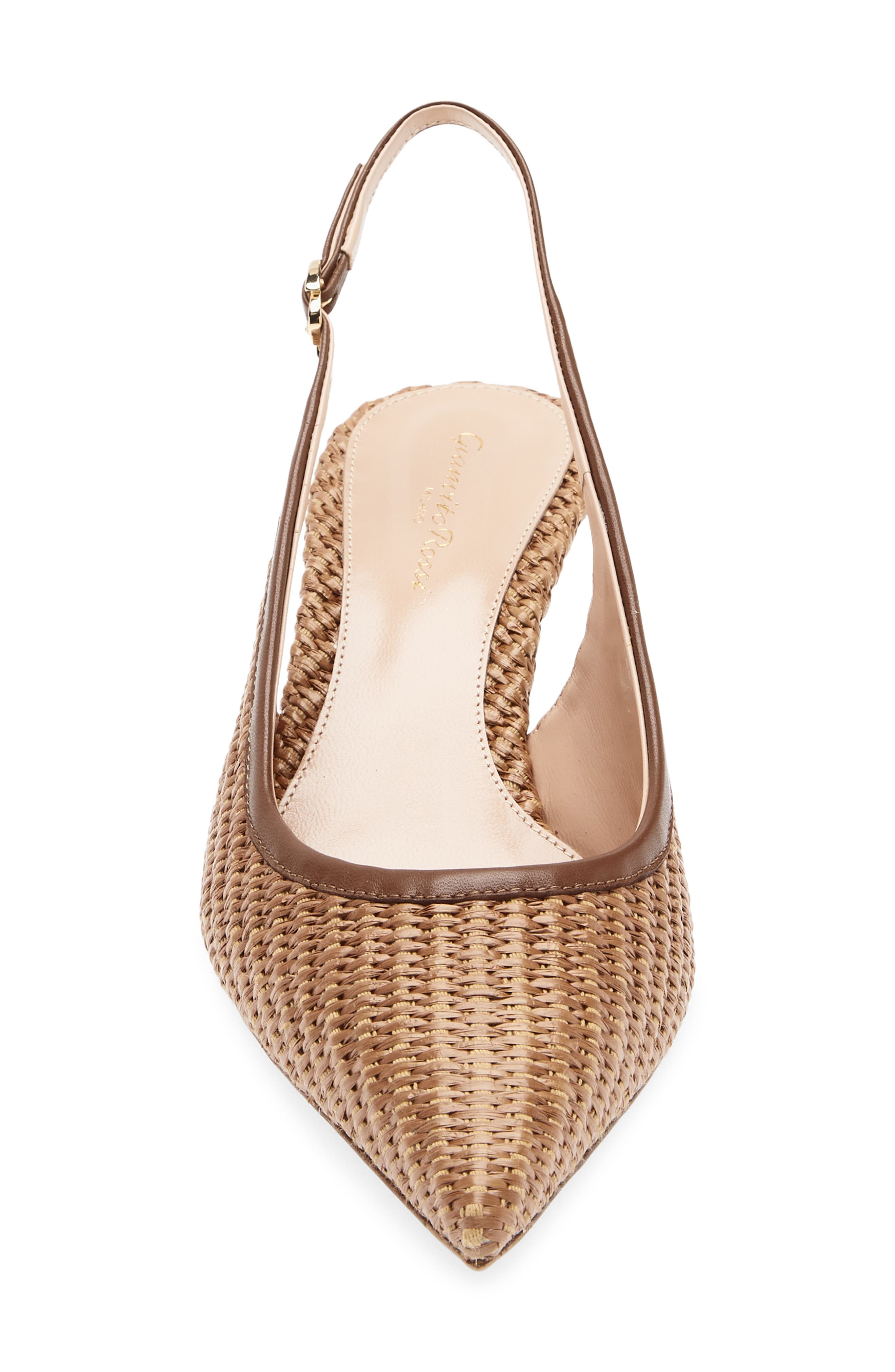 Gianvito Rossi Pointed Toe Slingback Pump, Alternate, color, Cuoio