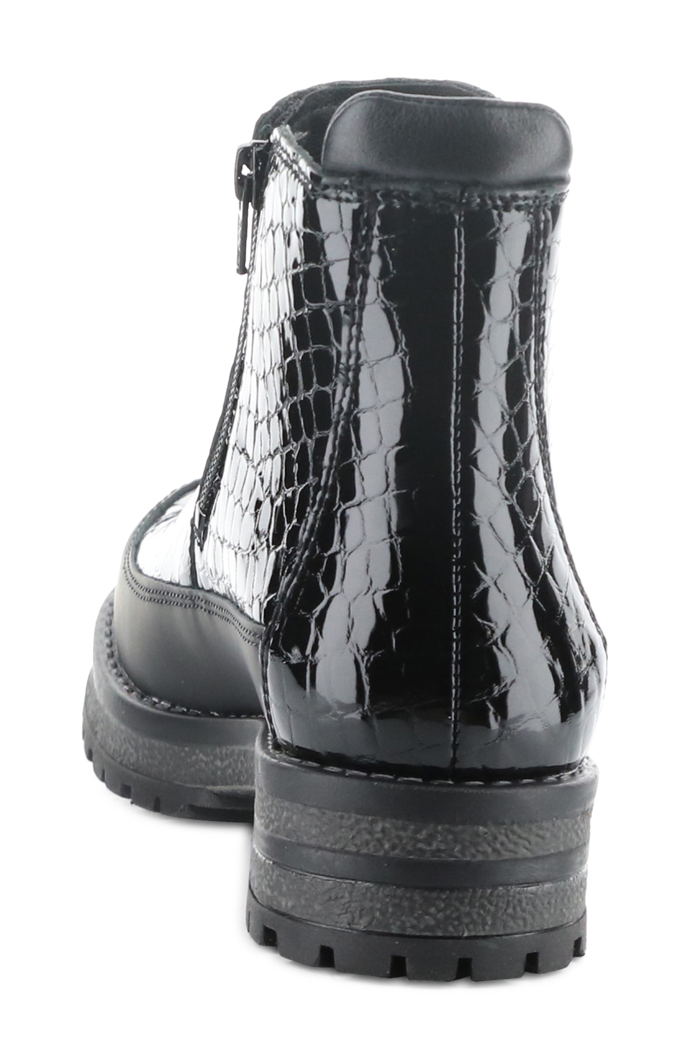 Bos. & Co. Parker Waterproof Ankle Boot, Alternate, color, Black Croco