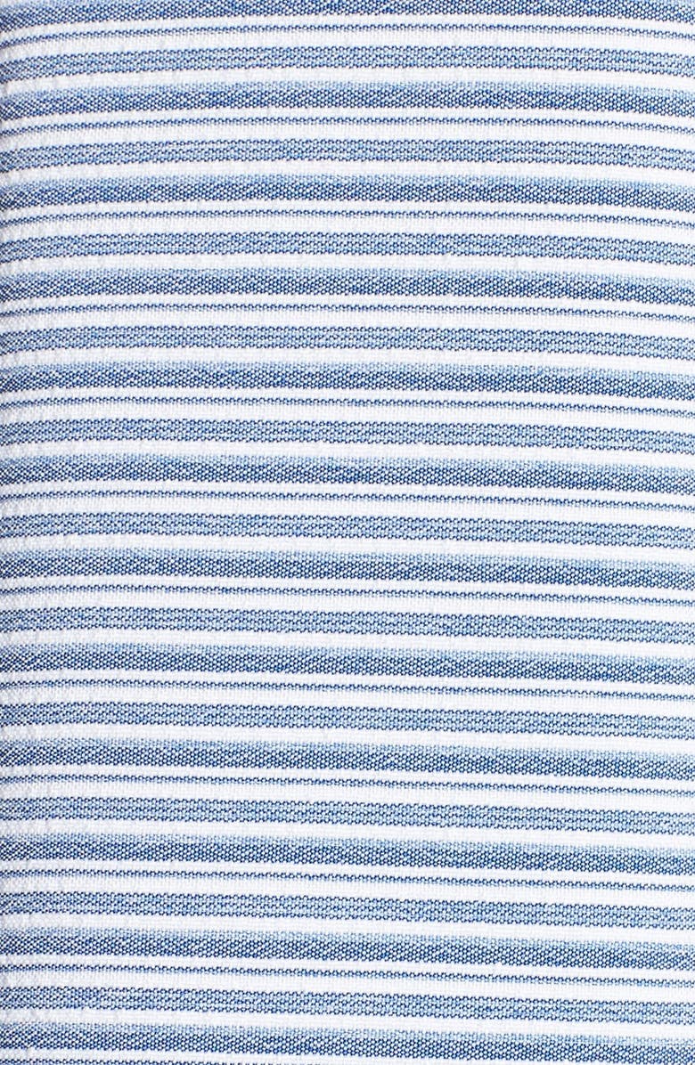 Chetta B Belted Stripe Ottoman Fit & Flare Dress, Alternate, color, 