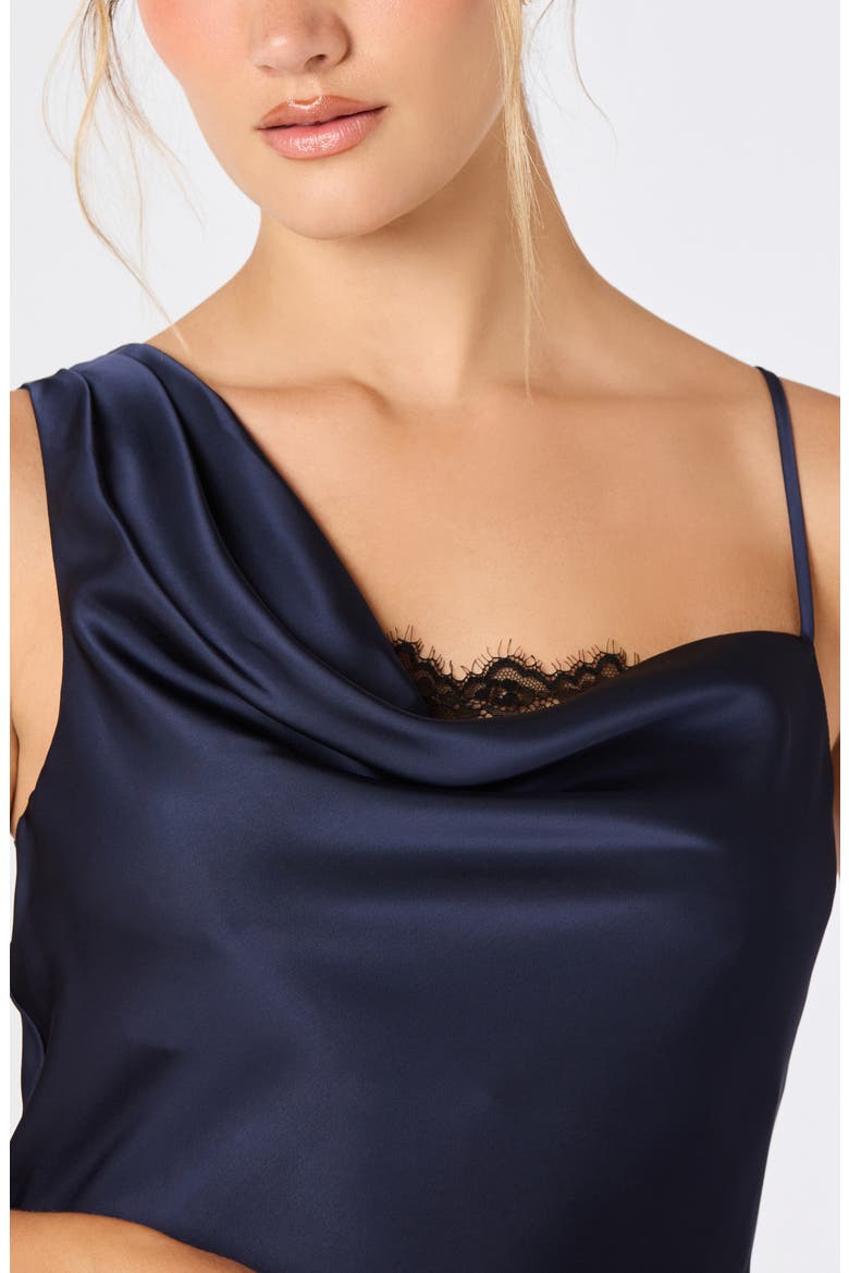 Bernice Cowl Neck Minidress, Alternate, color, NAVY