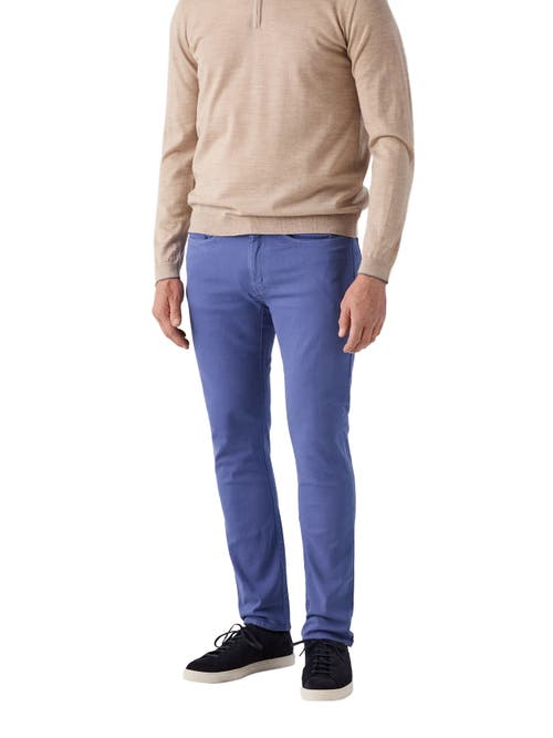 Robert Talbott Hudson Comfort Stretch 5 Pocket Pant In Blue