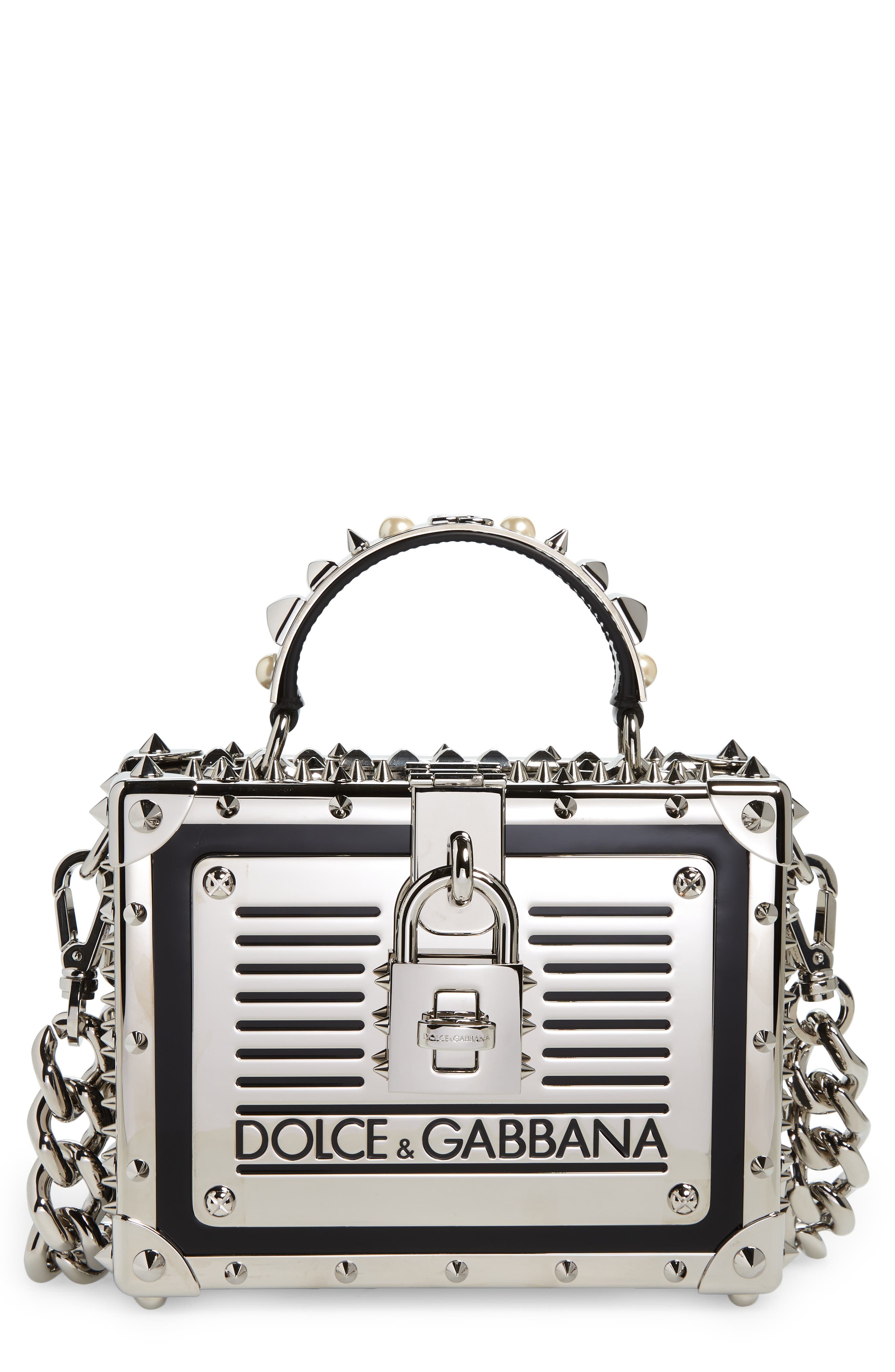 Dolce&Gabbana Dolce Box Top Handle Bag, Main, color, 