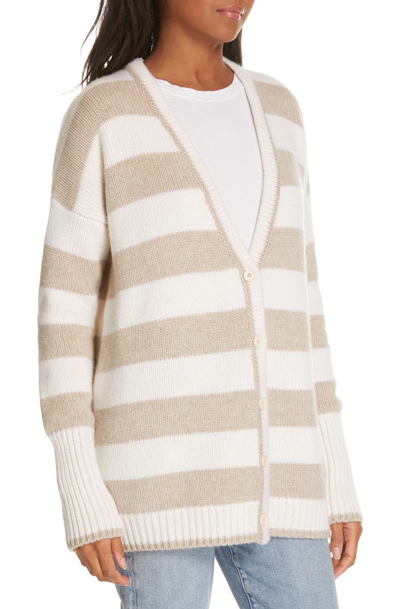 La Ligne Stripe Knit Cardigan, Alternate, color, 