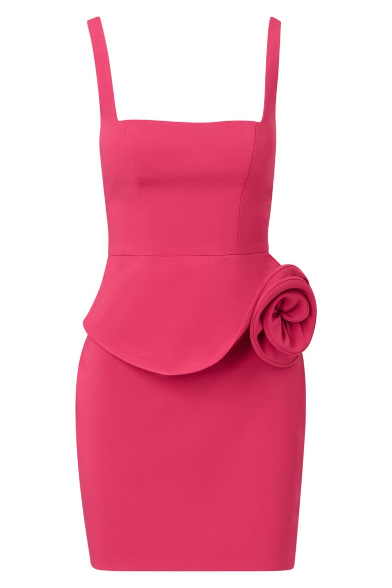 Stretch Crepe Minidress, Alternate, color, DAHLIA DUSK