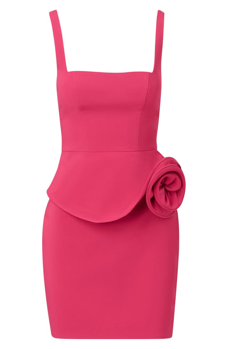 Adrianna Papell Stretch Crepe Minidress, Alternate, color, Dahlia Dusk