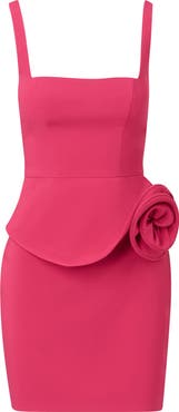 Adrianna Papell Stretch Crepe Minidress
