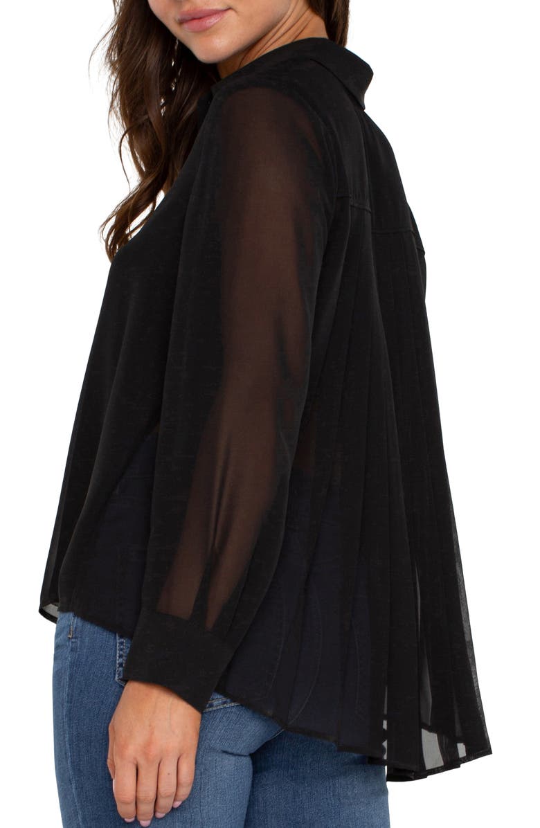 Liverpool Los Angeles Chiffon Button-Up Shirt, Alternate, color,