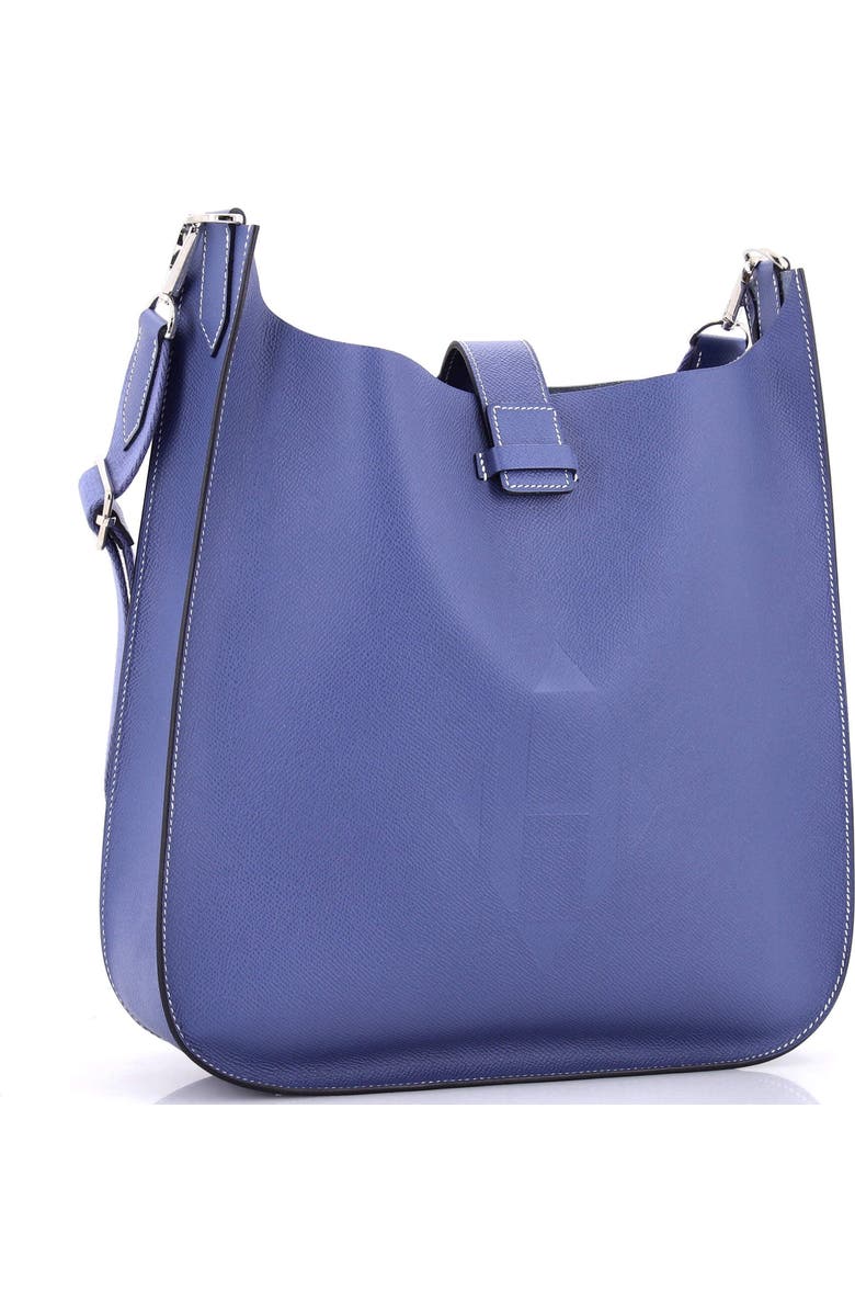 Pre-Owned Hermes Evelyne Sellier Bag Epsom 33, Alternate, color, Bleu Brighton