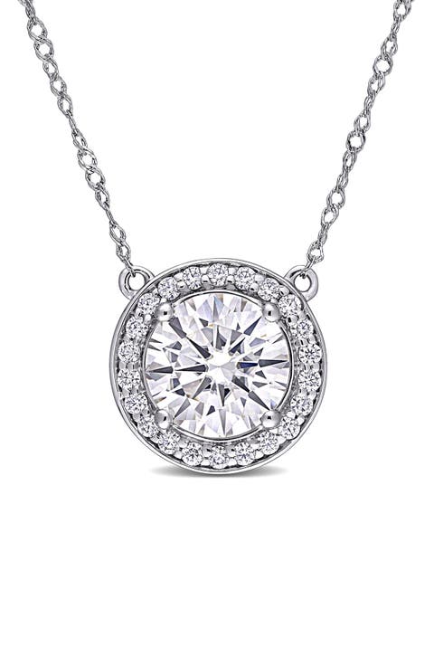 Lab Created Moissanite Pendant Necklace