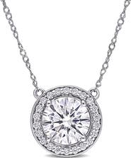 DELMAR Lab Created Moissanite Pendant Necklace