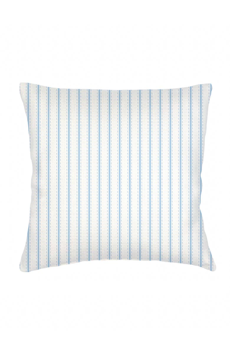 Anaya French Stripe Linen Pillow, Main, color, Blue