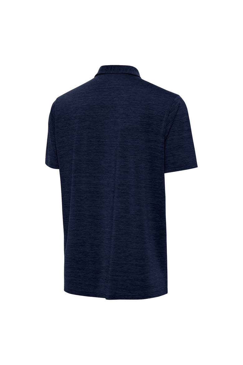 Men's Antigua Heather Navy New York Yankees Celebrating America's 250th Layout Polo, Alternate, color, Heather Navy