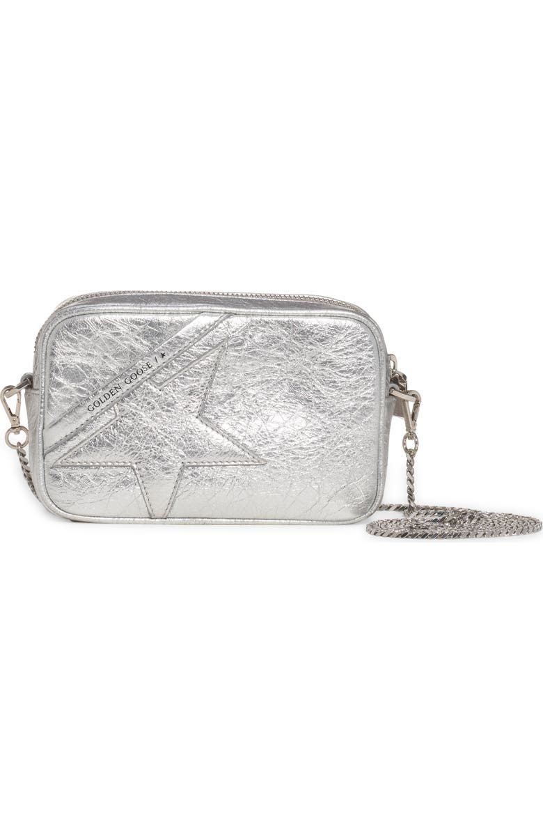 Golden Goose Mini Star Leather Crossbody Camera Bag, Main, color,