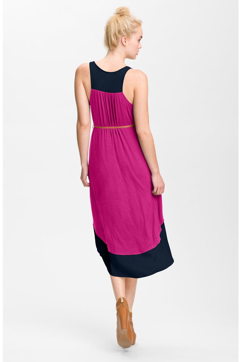 Belted Jersey Tank Dress (Nordstrom Exclusive), Alternate, color, FUCHSIA/ NAVY