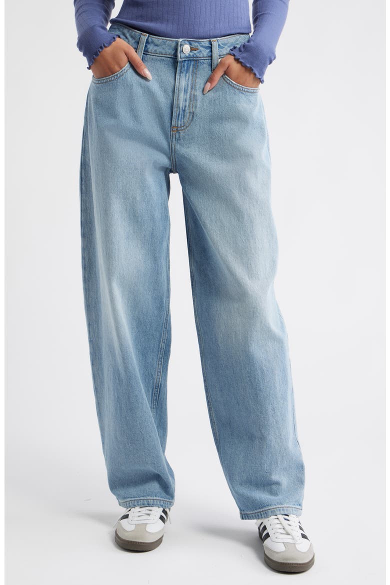 Mid Rise Baggy Barrel Jeans, Main, color, BROADWAY
