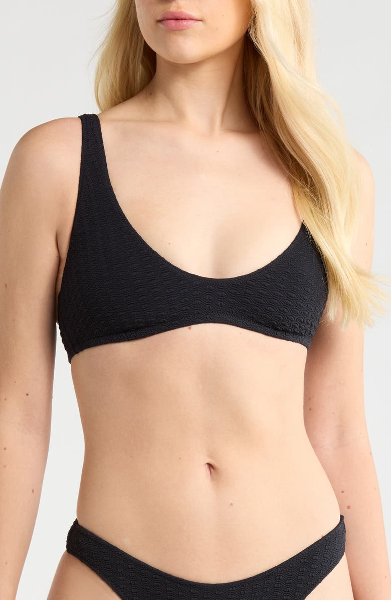 Roxy Haleiwa Bralette Bikini Top, Main, color, Anthracite