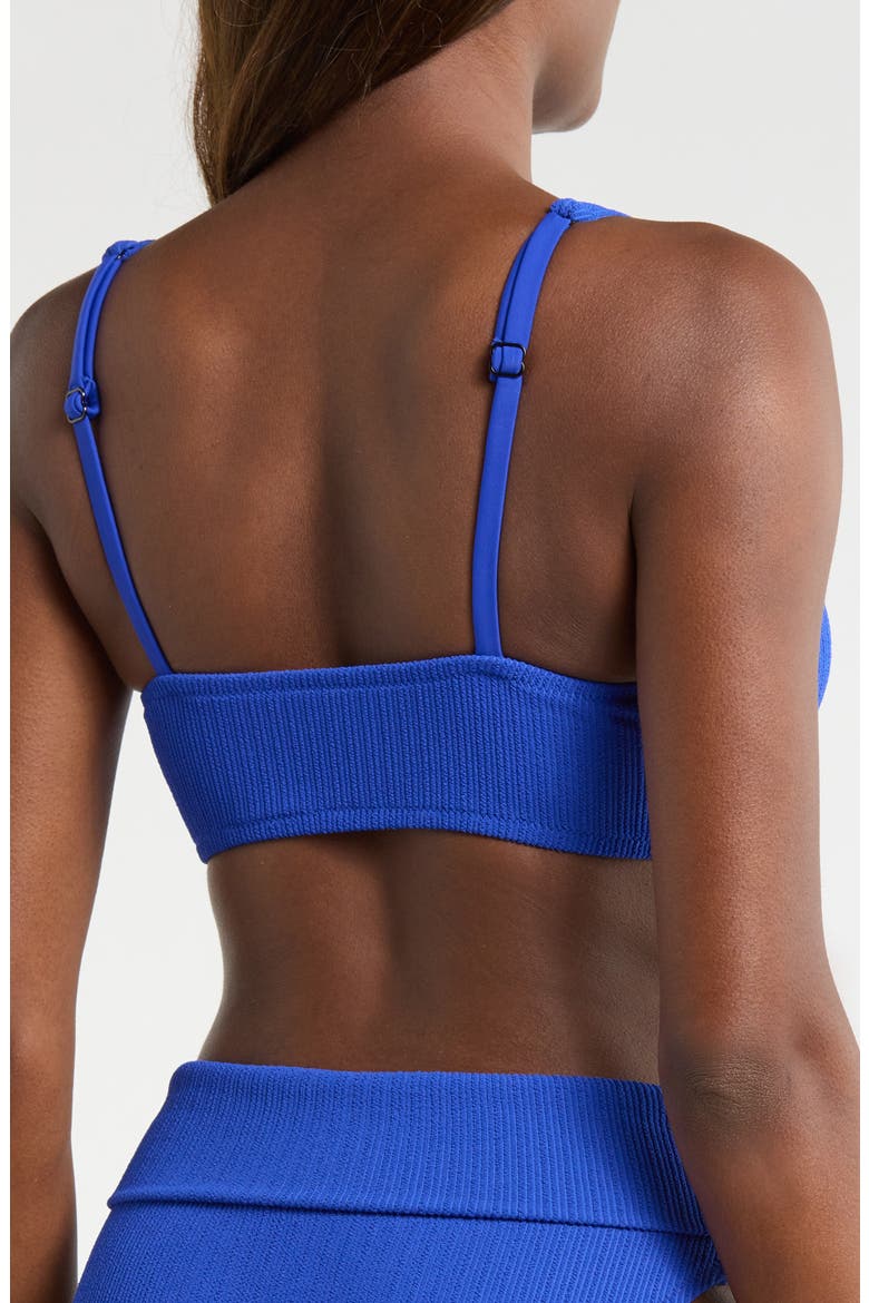 Rib Triangle Bikini Top, Alternate, color, LUMINOUS BLUE