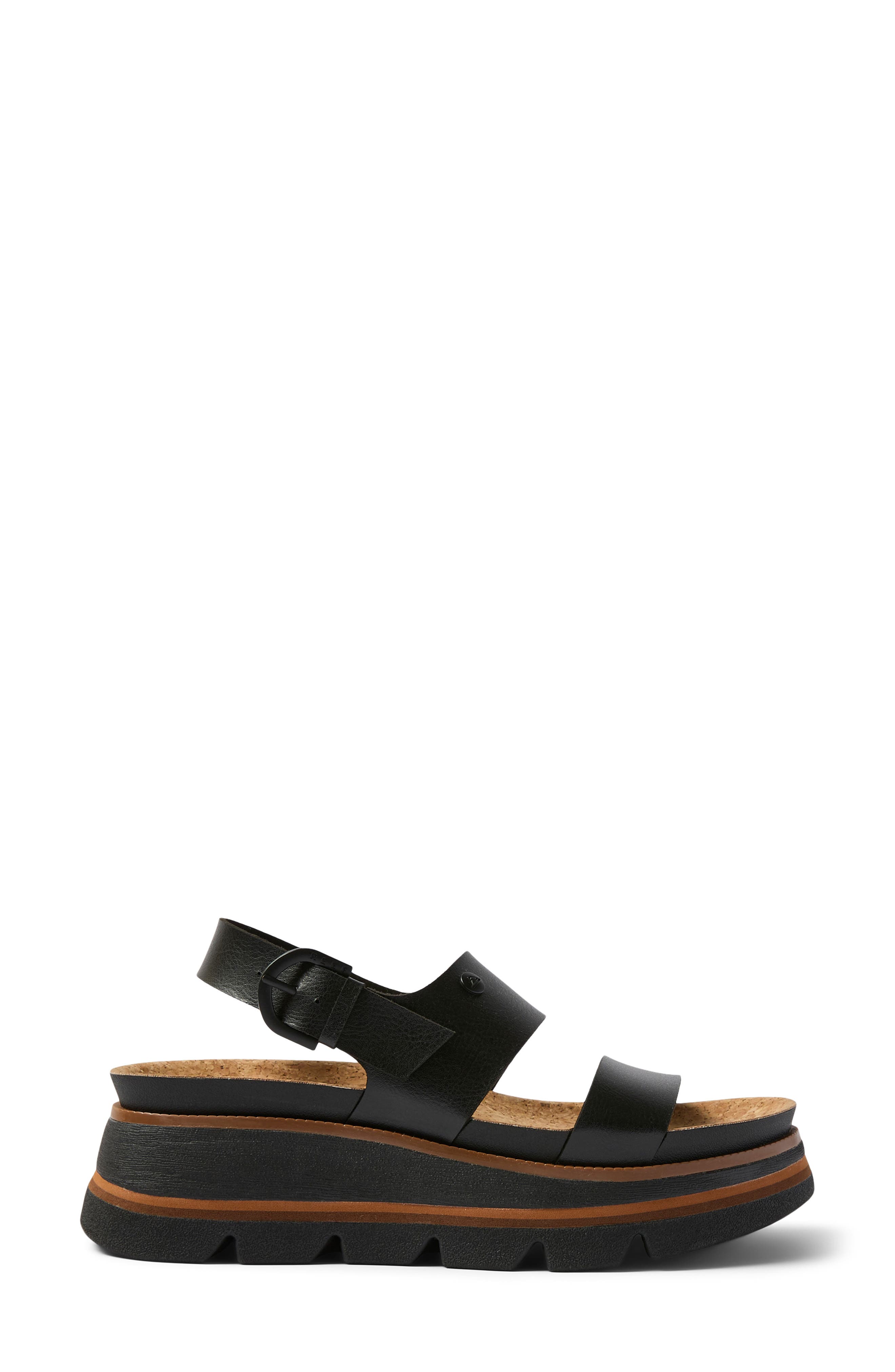 Reef Vista Luxe Liah Slingback Platform Sandal, Alternate, color, Black