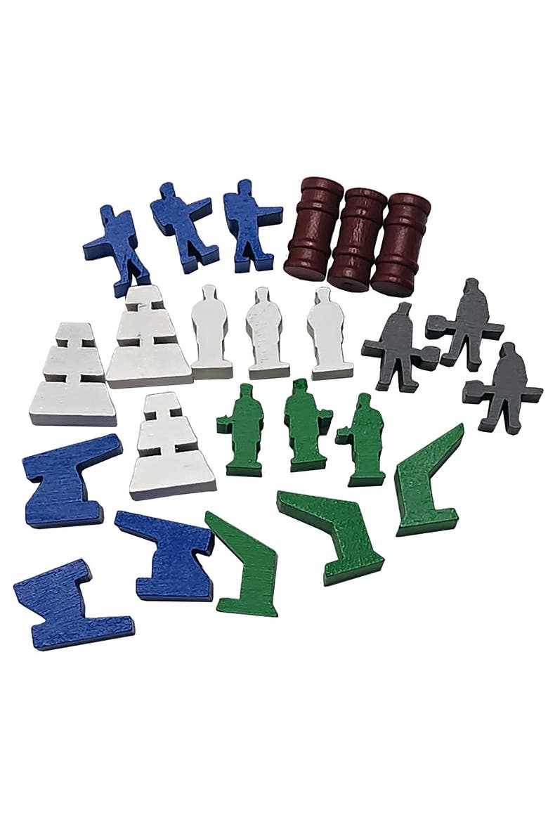 Shipyard Wooden Parts - Expansion Accessory, 192 Small Parts to Add to Your Shipyard Base Game, Main, color, Multicolored