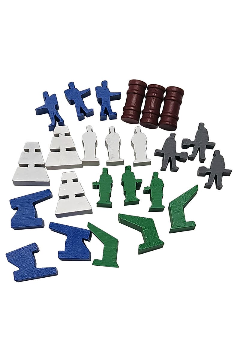 Rio Grande Games Shipyard Wooden Parts - Expansion Accessory, 192 Small Parts to Add to Your Shipyard Base Game, Main, color, Multicolored