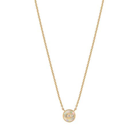Zen Warrior Gold Evil Eye Necklace
