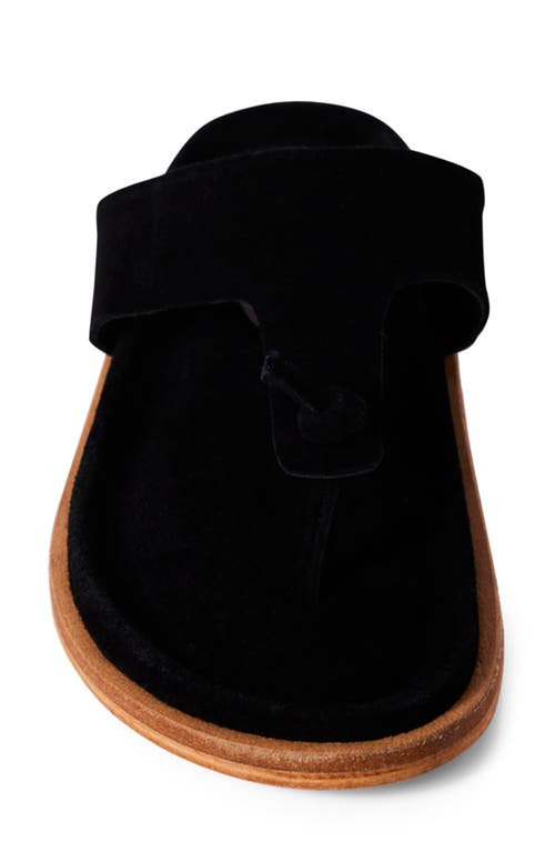Shop Free People Mika Flip Flop In Black Suede