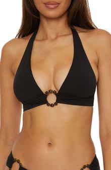 Becca Marble Canyon Ring Halter Bikini Top