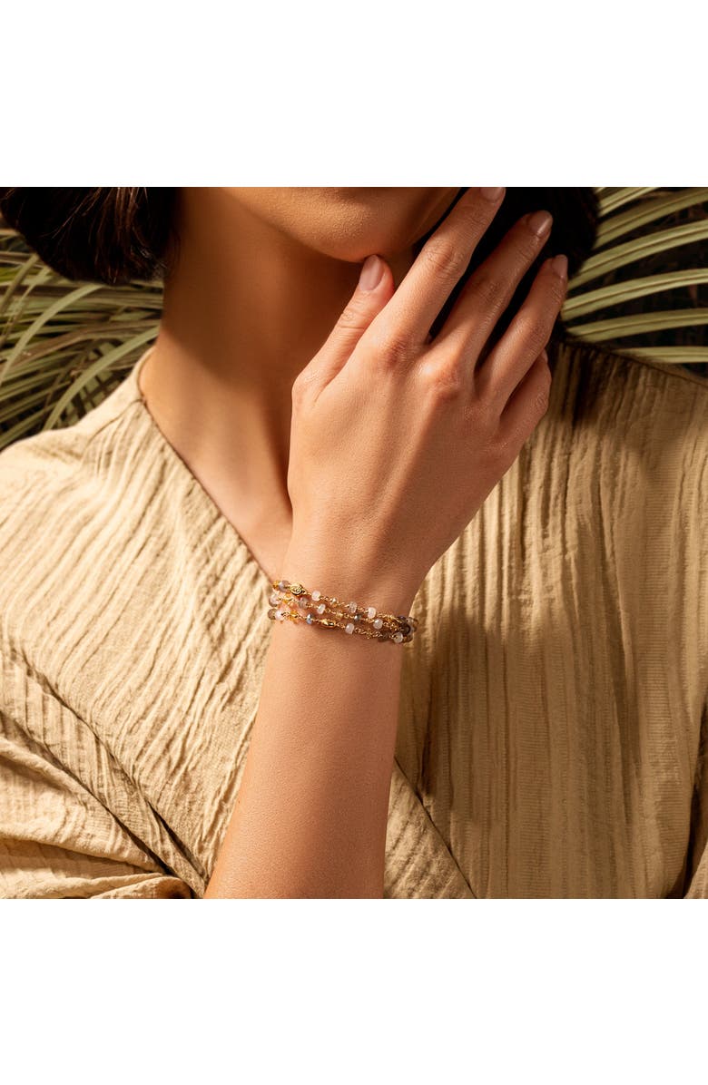 Karma and Luck Divine Happiness - Citrine Labradorite Moonstone Wrap, Alternate, color, Gold/Grey/White