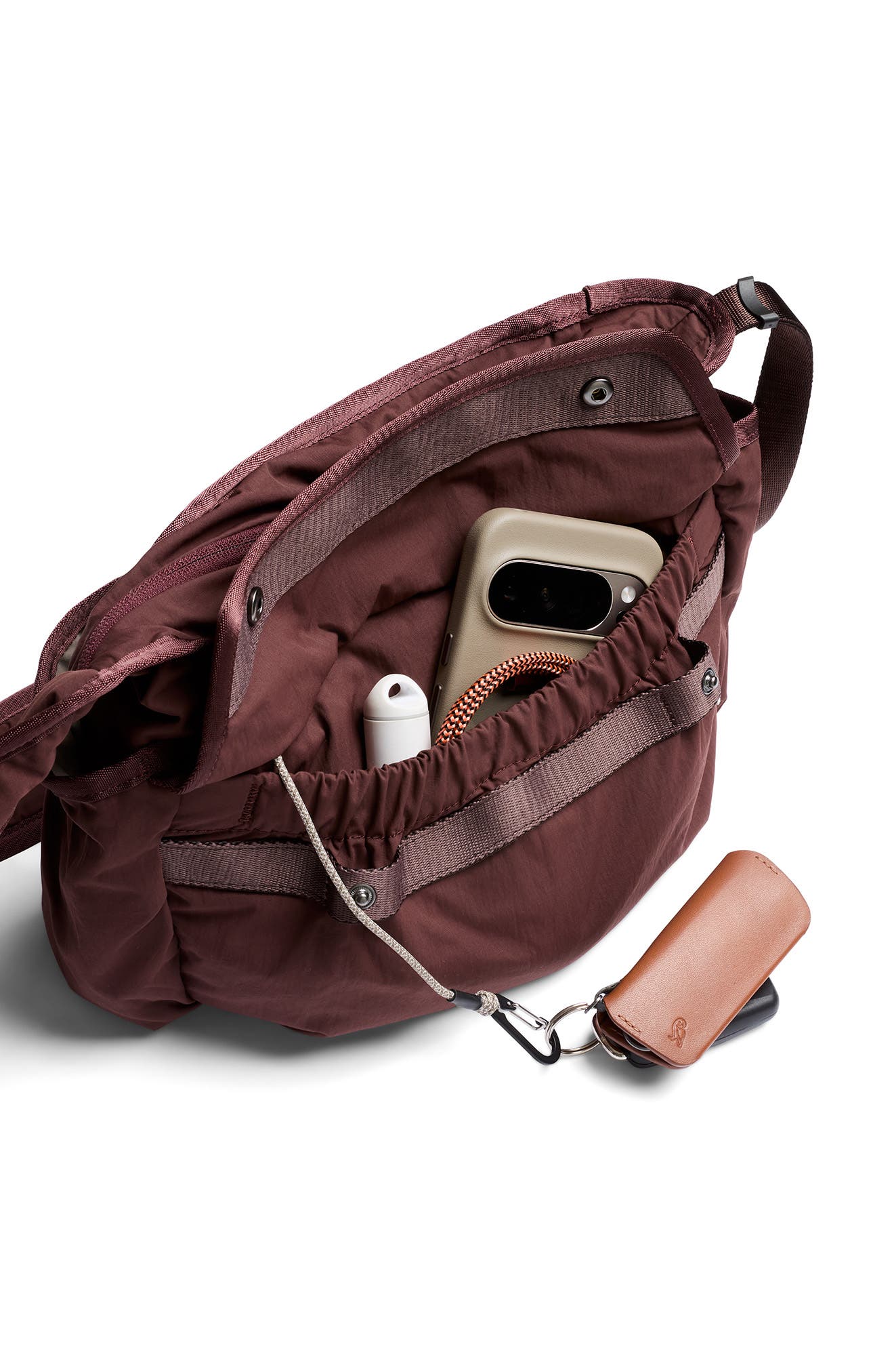 Cinch Sling Bag, Alternate, color, BURGUNDY