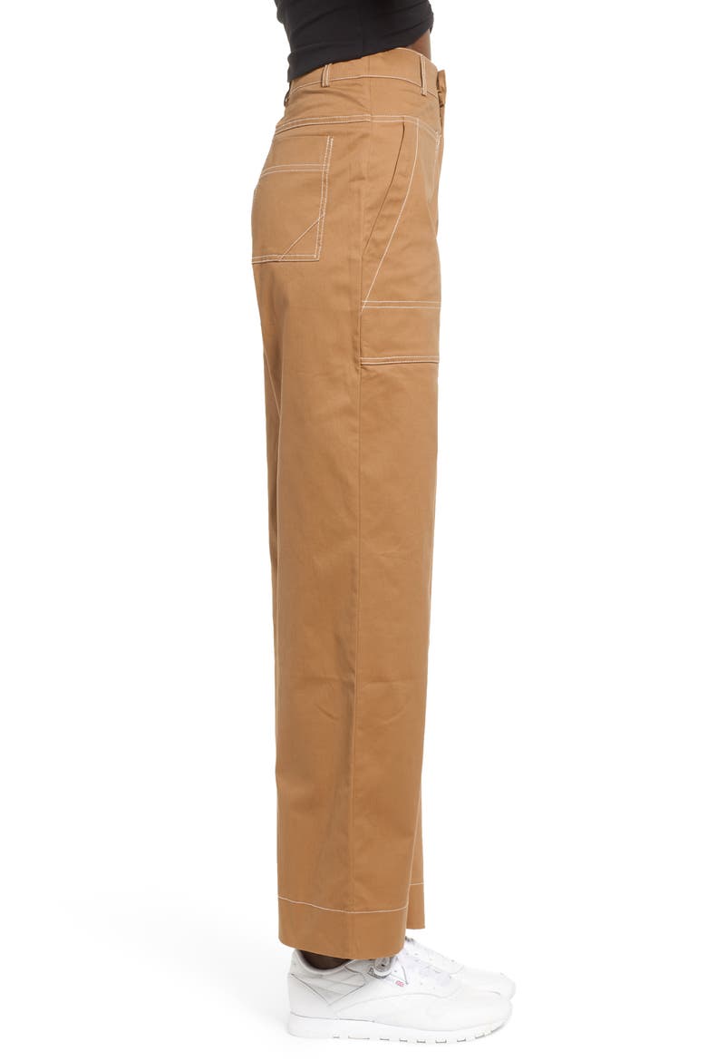 Ada Wide Leg Pants, Alternate, color, TAN