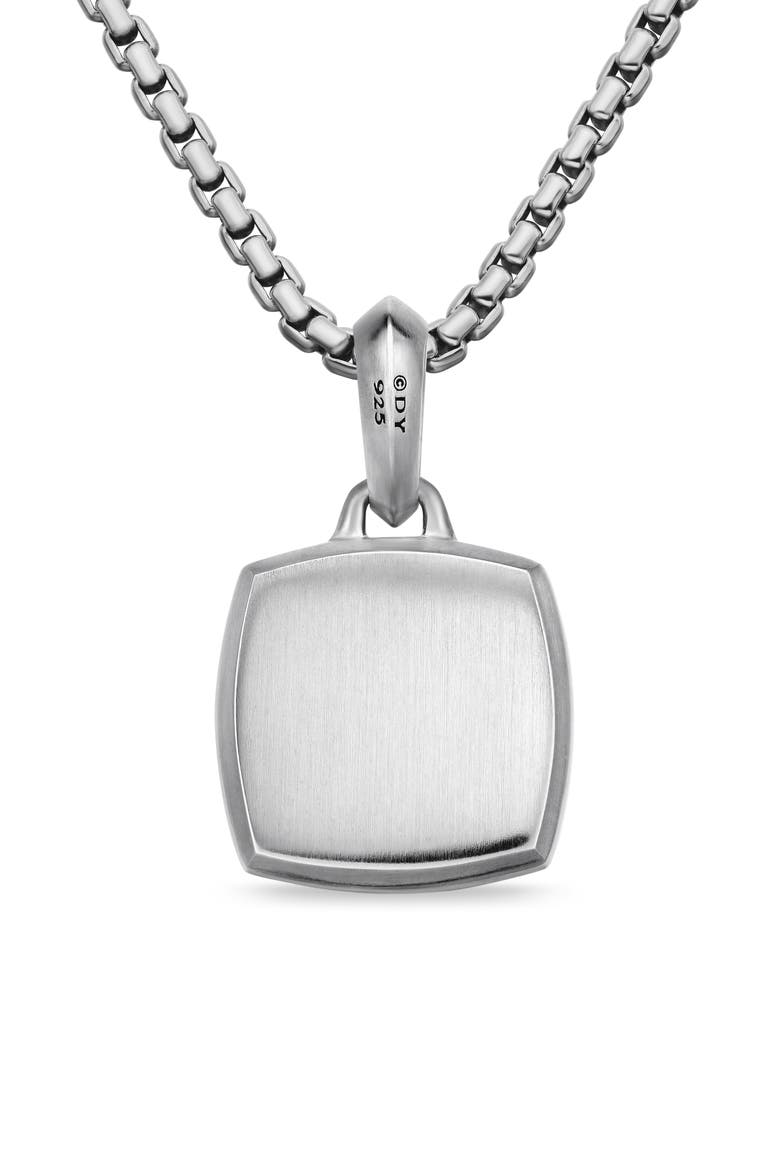 Armory® Amulet with Pavé Black Diamonds, Alternate, color, STERLING SILVER