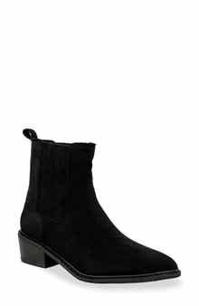 CHASE AND CHLOE Western Block Heel Chelsea Boot