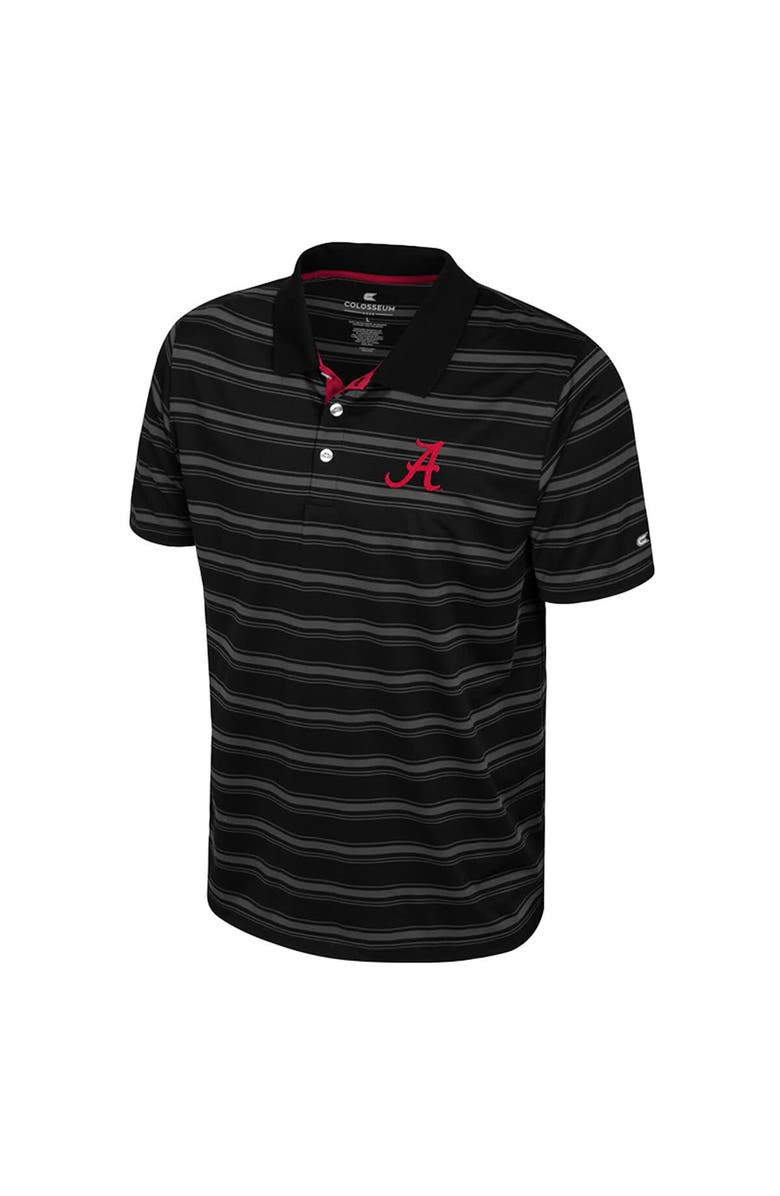 COLOSSEUM Men's Colosseum  Black Alabama Crimson Tide Milk Steak Polo, Alternate, color, Black