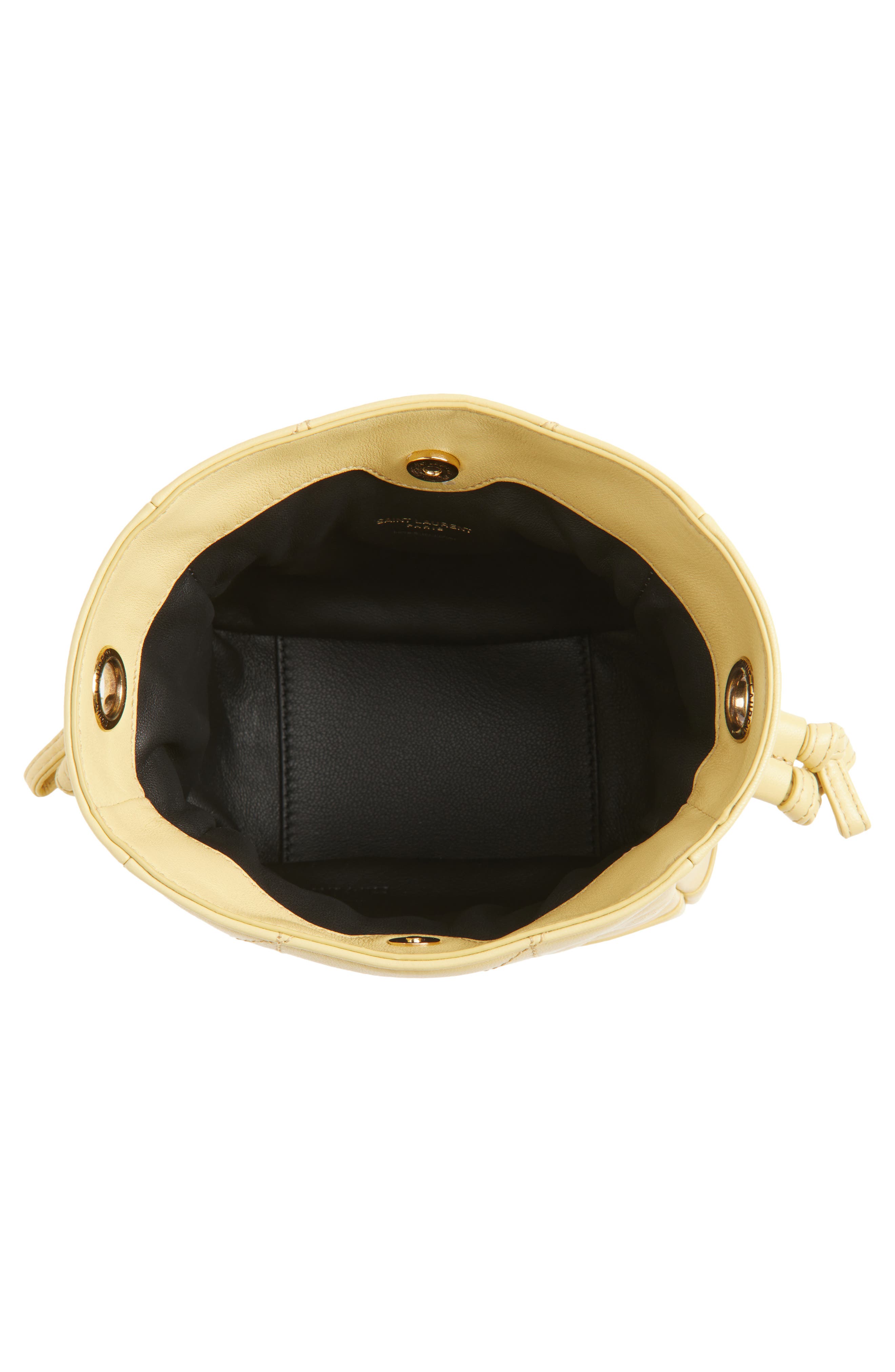Mini Jamie Leather Shoulder Bag, Alternate, color, SOFT LEMON