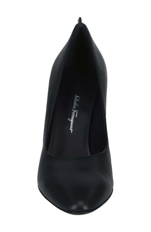 Ferragamo Judy Leather Pumps In Blue